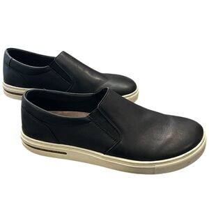 Birkenstock Slip-On Sneaker Black Oswego Leather Sz: EU 44 / US Men’s 11–11.5